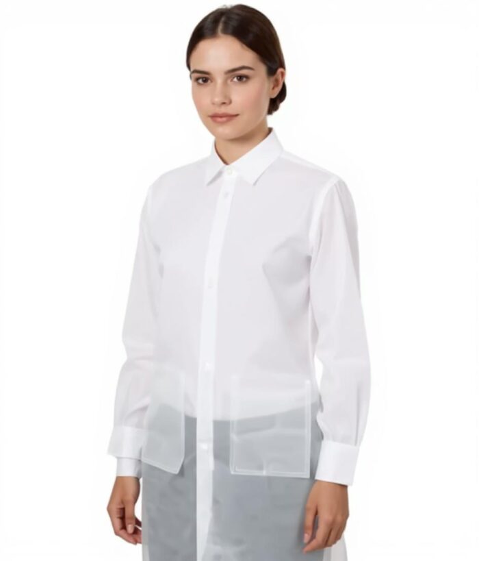 Disposable Lab Coat with Buttons - Image 2